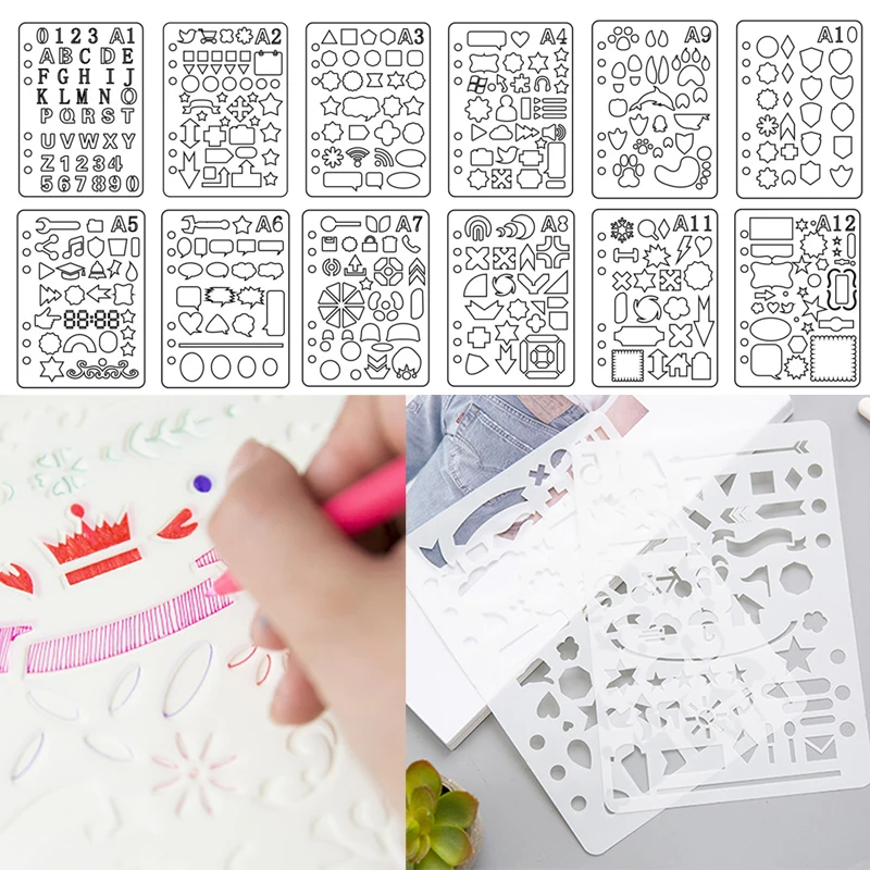 Ремесла Скрапбукинг Стикеры принадлежности арт трафаретов планировщик трафарет