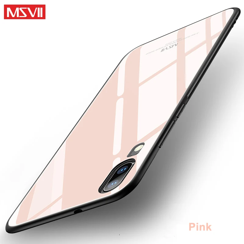 Pink MSVII зеркальная стеклянная крышка huawei P10 P20 P30 чехол Coque huawei P20 P30 Pro P10 Plus чехол силиконовая рамка Крышка P10 P20 P30 Lite - Цвет: Pink