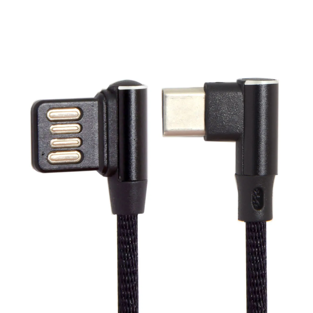 

Кабель для передачи данных CYDZ USB Micro & Type-C на левый и правый угол 90 градусов USB 2,0 с втулкой для планшета и телефона 15 см