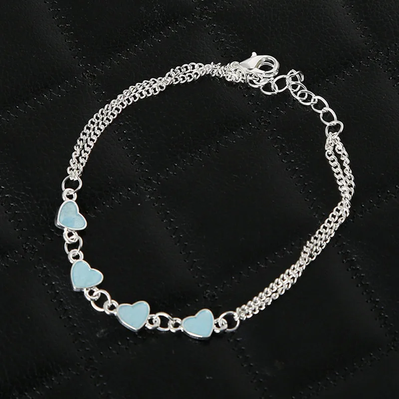 Летние светящиеся лодыжки Сердце Звезда Кулон Браслет сандалии сексуальная