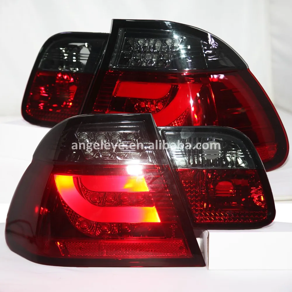 Для BMW для E46 светодиодный ная задняя фара 2001 2005 года красный черный цвет 4 двери