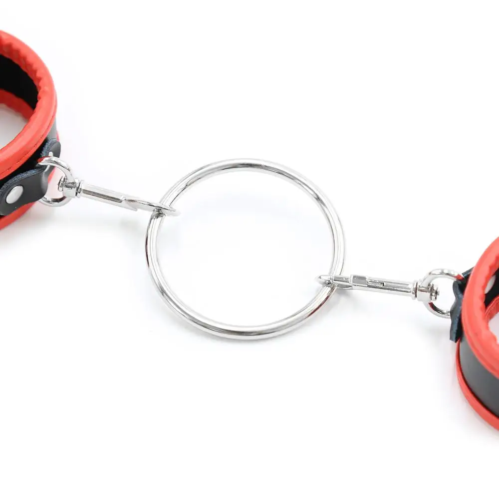 LoveFun БДСМ наручники кожаные на запястье ограничители лодыжке металлическое