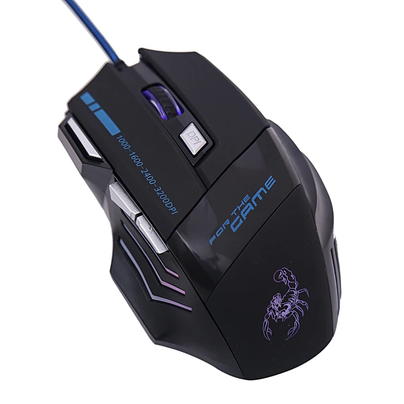 DTIME 7D USB Проводная игровая мышь 3200 dpi оптическая геймер Mause компьютер juegos de mesa для