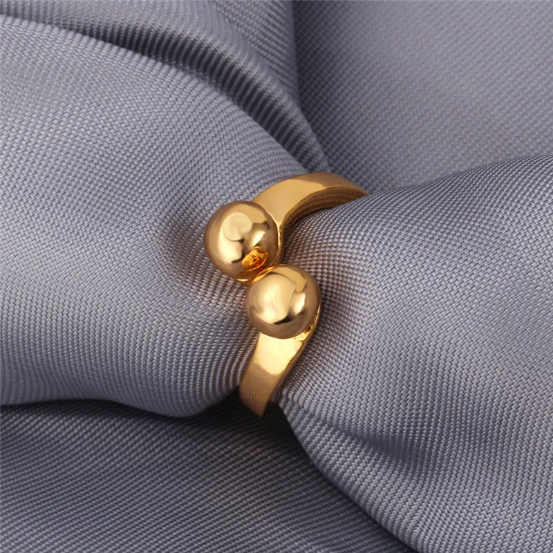 U7 Позолоченное Кольцо Ювелирные Изделия Круглое Обручальное Перстень Для Женщин