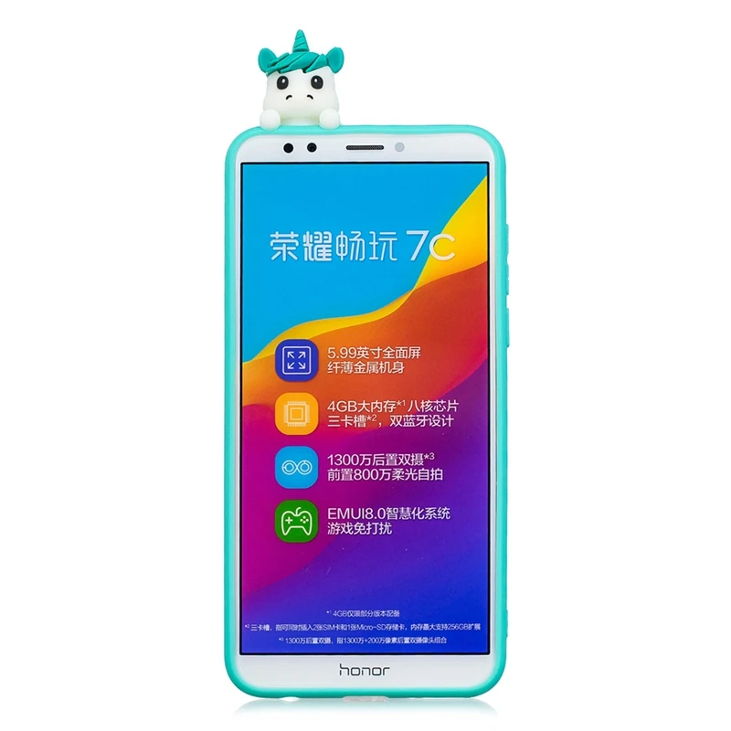 Honor 7C чехол для huawei Honor 7A Pro мультяшный 3D панда Единорог собака силиконовый чехол pouzdro na huawei Honor 7A 7C Pro Чехол