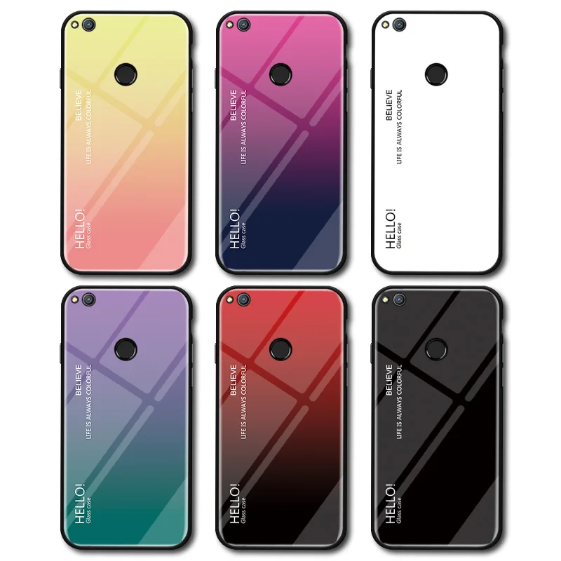 Чехол для Huawei Honor 8 Lite Модный чехол из твердого закаленного стекла роскошная