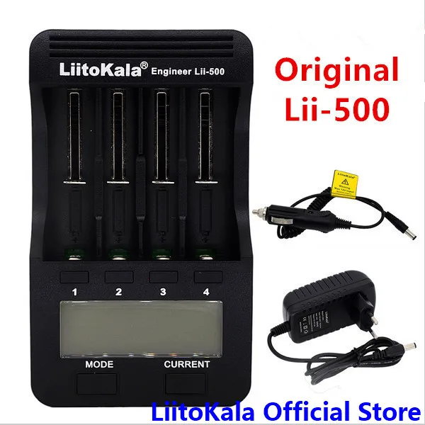 LiitoKala Lii 500 402 PD4 cargador de 18650 pantalla LCD bateria prueba 18350 26650 10440 14500 18500 AA AAA bateria|Зарядные
