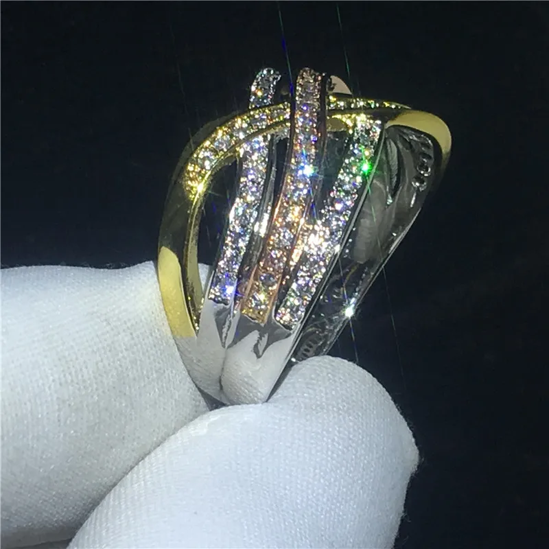 В винтажном стиле 3 вида цветов марки infinity ring серебряный цвет обещание AAAAA Циркон