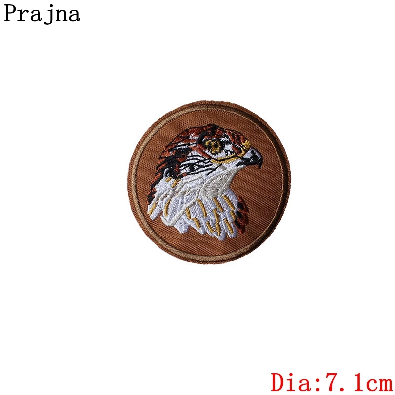 Prajna экологически чистые вышитые нашивки животные кошка собака орел нашивки с совой Швейные тканевые нашивки железная Одежда для одежды