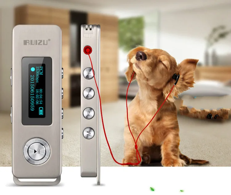 100% оригинальный цифровой диктофон RUIZU 8 ГБ мини mp3 плеер с шумоподавлением