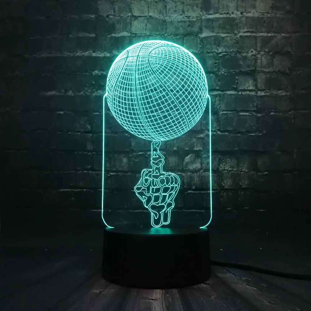 Новинка 2019 спортивные украшения 3D USB светодиодный светильник средний Рисунок