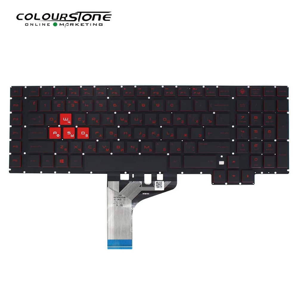 Клавиатура с русской подсветкой для HP OMEN 17 AN an00 an013tx an014tx an031tx черная без