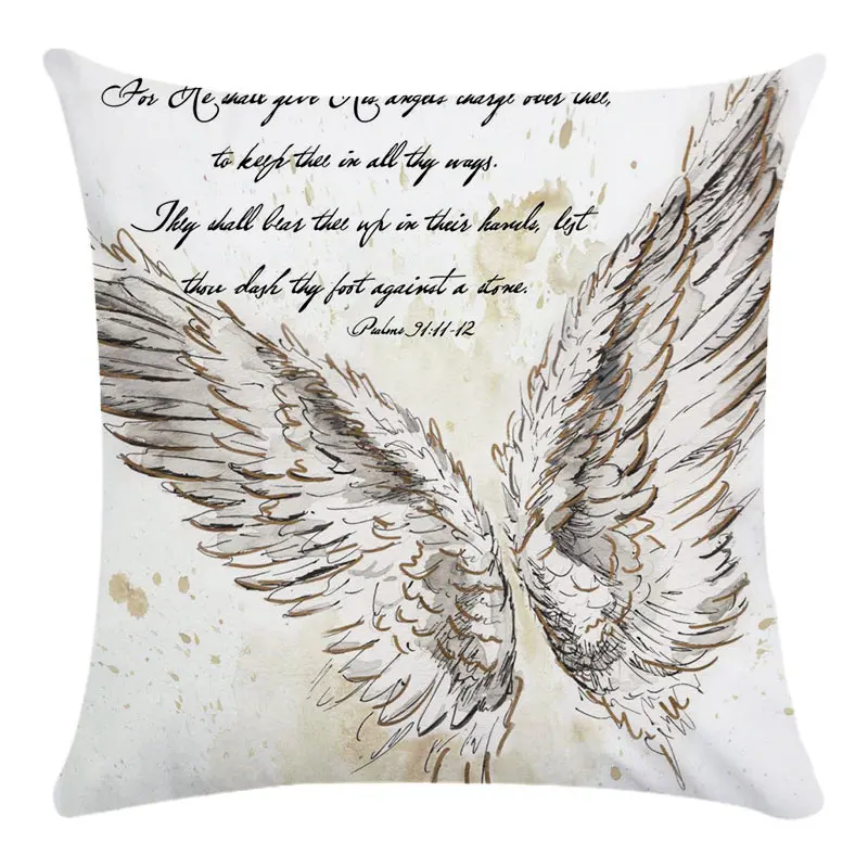 Наволочка для подушек Angel wings Polyeste и декоративная наволочка для дома декоративная наволочка 45 см* 45 см - Цвет: 1