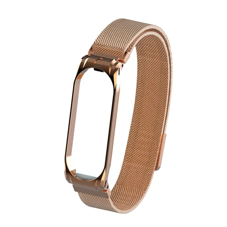 Milanese Rose G Металлический ремешок mi Band 4 для Xiaomi mi Band 4, умный Браслет, роскошный браслет из нержавеющей стали, ремешок для mi Band 4, сменный - Цвет: Milanese Rose G