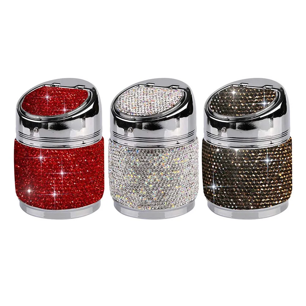 Портативная автомобильная пепельница роскошные стразы сигарета подстаканник