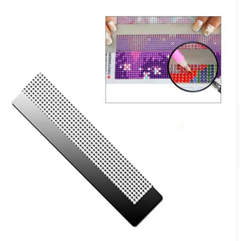 

DIY Diamond painting drawing ruler tool stitch drill diamond embroidery mesh ruler stainless steel ruler toolS
