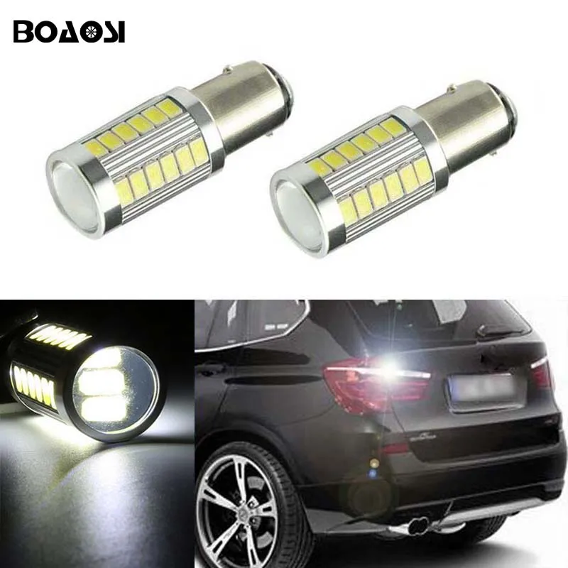 Автомобильный светодиодный фонарь BOAOSI 2x1156 P21W 5630 CREE Chip задний заднего хода для BMW