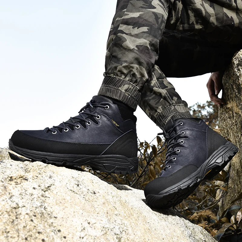 Cungel Outdoor Hiking shoes Autumn/Winter Sneakers men Waterproof Sand control Anti-skid Warm Trekking boots Mountain climbing | Спорт и