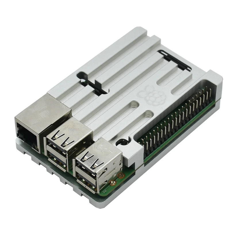 Raspberry Pi 3B B + Алюминиевый Чехол серебристый металлический корпус черный поддержка