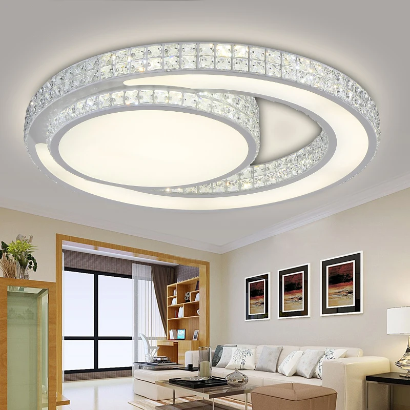 Modern Led Crystal Ceiling Light For Living Room bedroom Hallway Dining room 90-260v Led Lustre Cristal Lamp For Home lighting