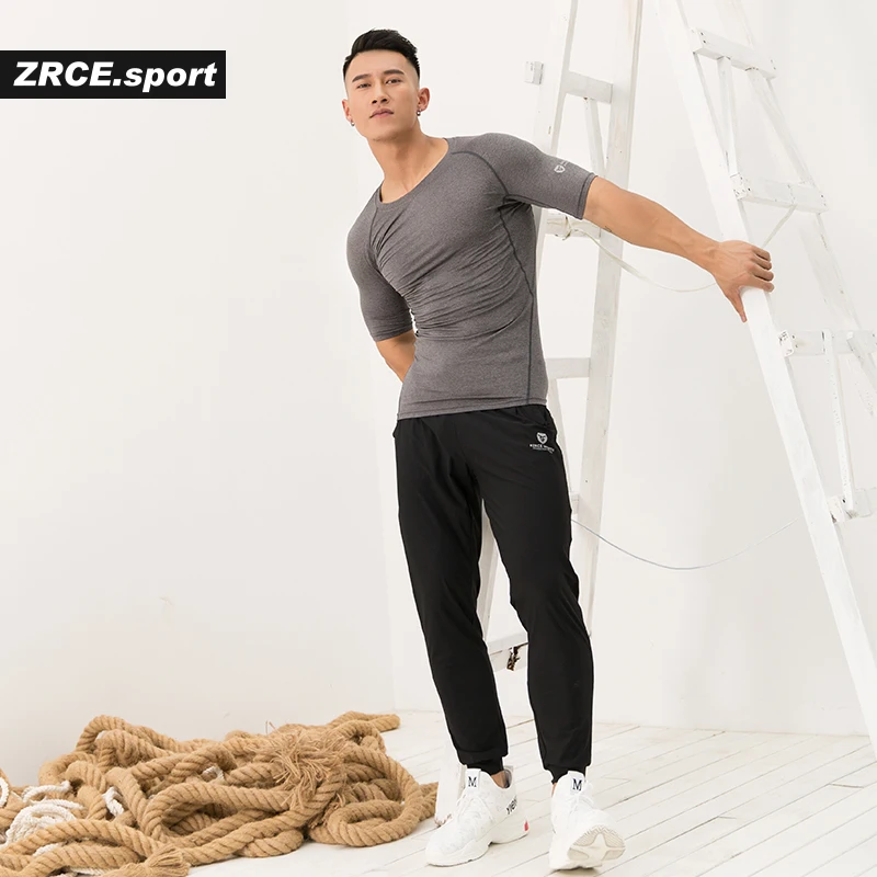 ZRCE Мужская модная повседневная футболка для бега высокое качество одежда
