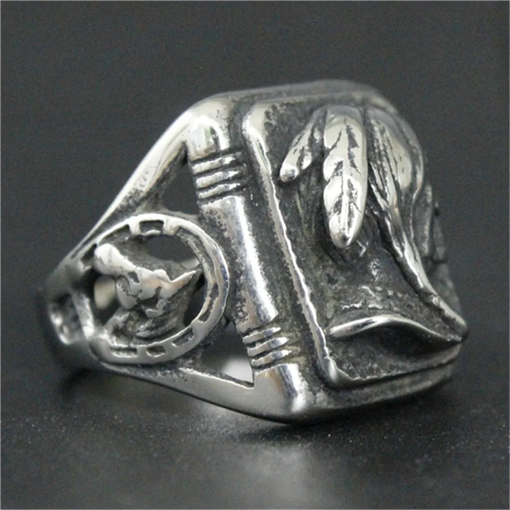 1 шт. поддержка Прямая поставка новейшее крутое кольцо с изображением Человека 316L