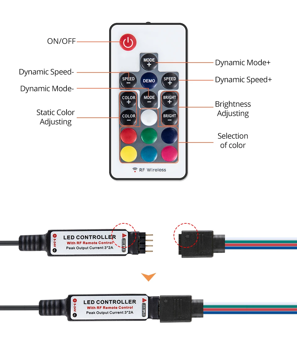 Foxanon SATA RGB светодиодный светильник 1 м 2 м 3 м 4 м 5 м DC 12 В 5050 2835 Диодная лента Sata интерфейс питания для ПК чехол для компьютера