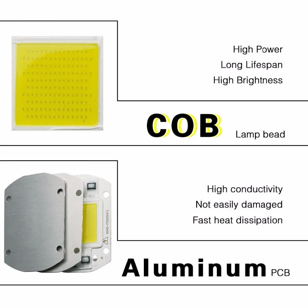 Умный чип IC LED COB 50 Вт 30 20 110 В переменного тока 220 нет необходимости в драйвере