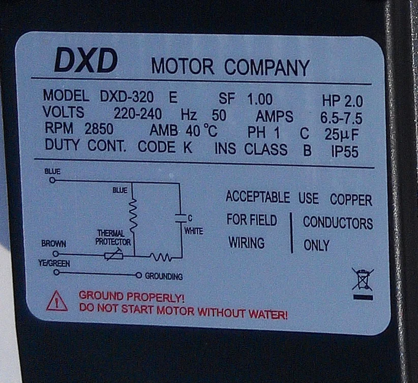 DXD-320E 2 hp-1,5 кВт 220/50 Гц насос для горячей ванны& Спа бассейн насос 2,0 hp/1,5 кВт, максимальный поток 44000 л/час DXD двигатель
