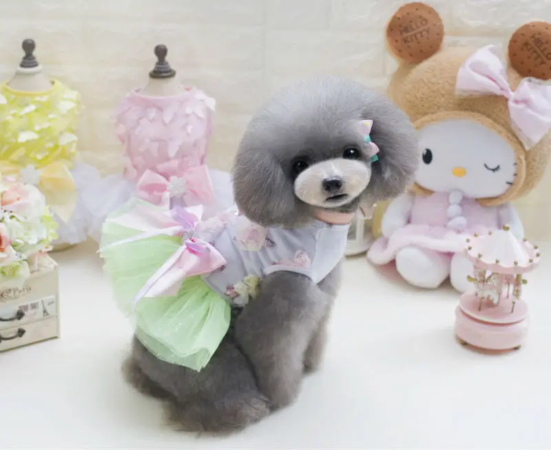 Летнее платье для собак A10 DogBaby милая Яркая юбка конфетного цвета щенков кошек