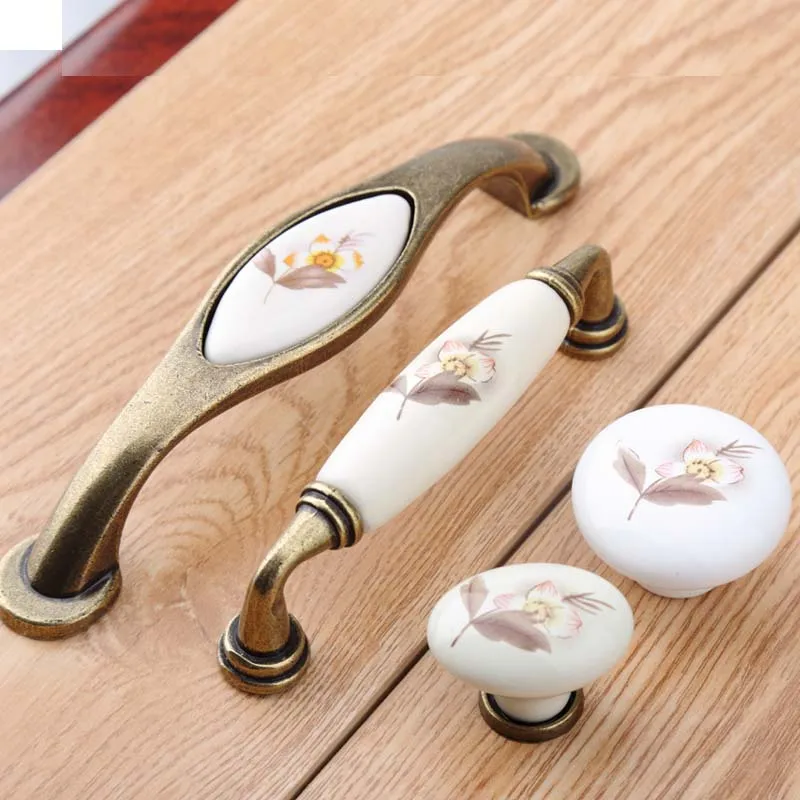 Ручки для шкафа с керамическим выдвижным ящиком деревянные ручки 96 мм 128