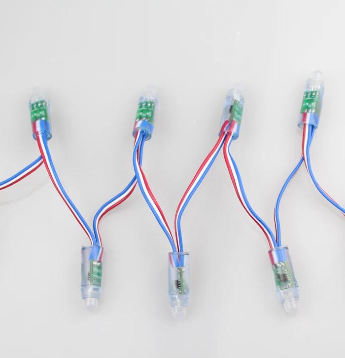 50 шт./лот 12 мм ws2811 led pixel module string 5v node/string Digital rgb полный цвет водонепроницаемый light