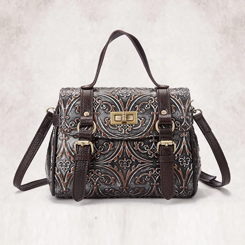 Сумка мессенджер из натуральной кожи маленькая винтажная сумка через плечо с