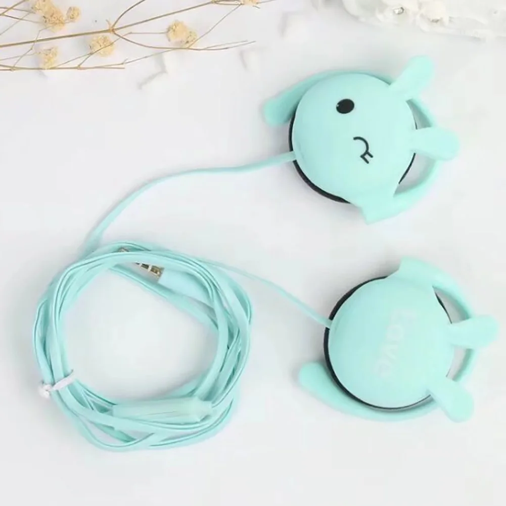 Наушники для мобильного телефона с заячьими ушками детская стерео Портативная