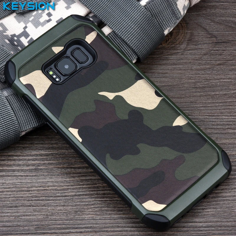 Keysion чехол для Samsung Galaxy S8 плюс G950 G955 камуфляж ПК + ТПУ 2 in1 анти -стук Защитная крышка