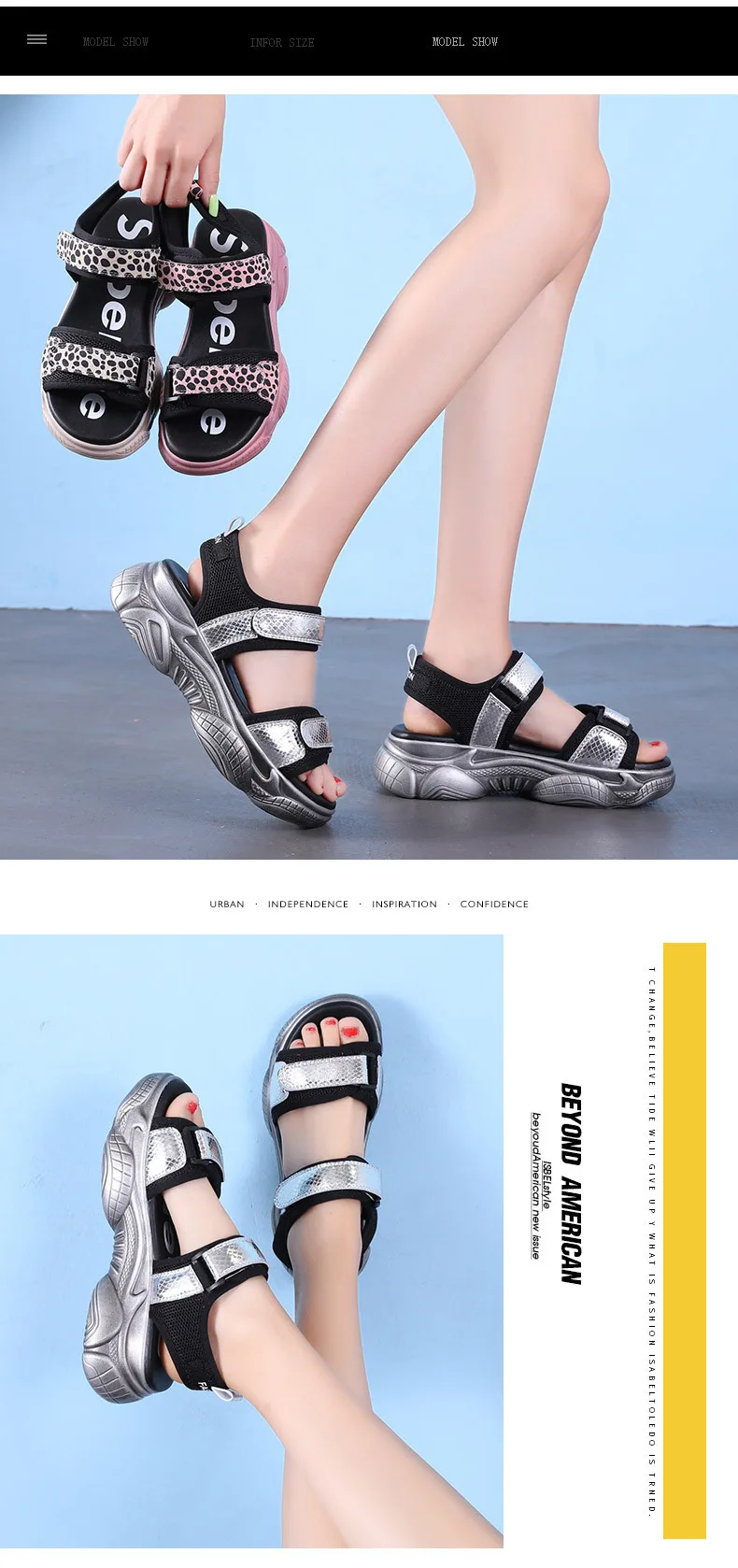 Sandalias mujer; коллекция года; обувь; женские кроссовки на платформе; модная брендовая Летняя обувь; zapatos de mujer; женская обувь на массивном каблуке; цвет Леопардовый, серебристый