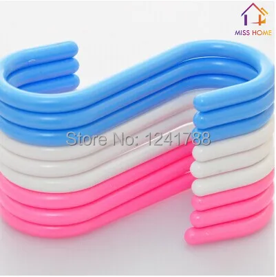 (18 шт./лот Малый Размеры) пластик Организатор S Форма Вешалки многоцелевой Крючки