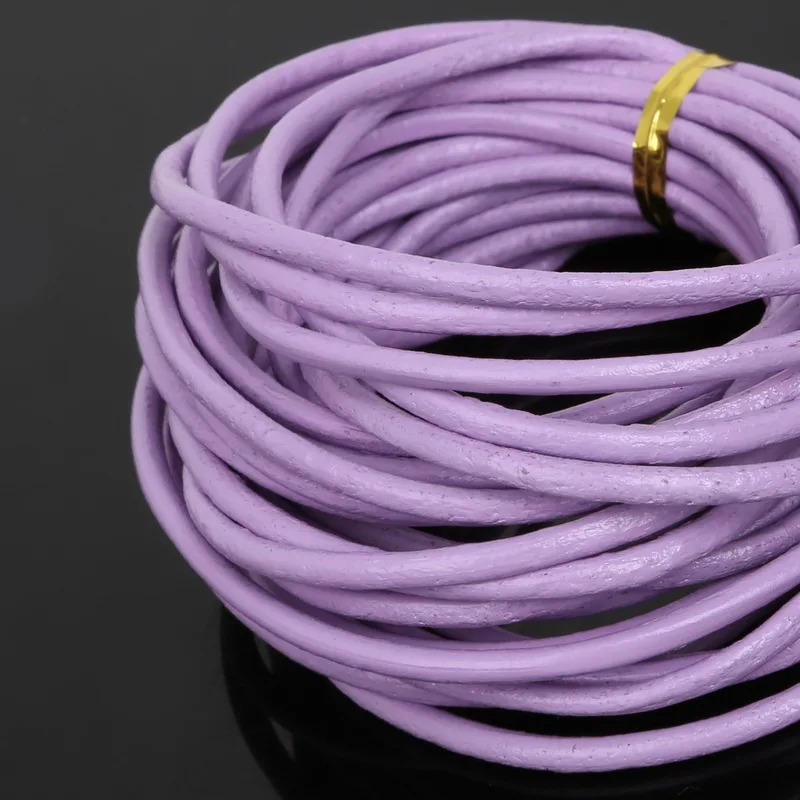 Ювелирный шнур 3 мм веревка из натуральной кожи 5 м/лот разноцветные бусины Cord