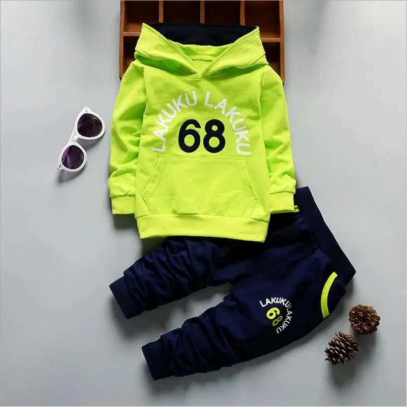 Toddler Tracksuit 2018 Autumn Baby Clothing Sets Children Boys Fashion Brand Clothes Kids Hooded T-shirt And Pants 2 Pcs Suits |