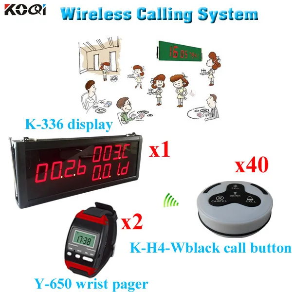 Система связи номера вызова дисплей Электронный пейджер звонок сервис для кафе