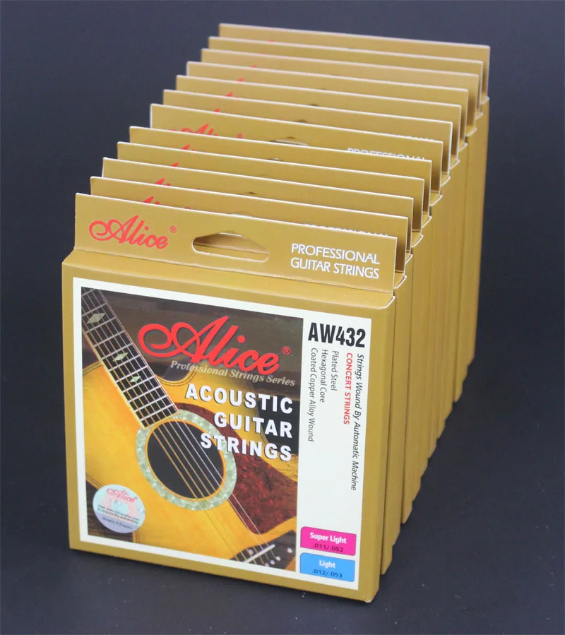 Акустические Струны для гитары Alice AW432P 12 комплектов|acoustic guitar strings|guitar stringsset alicates |