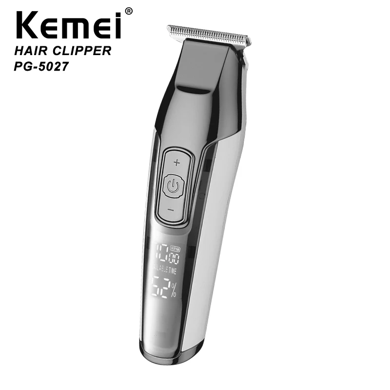 Kemei-5027, профессиональная машинка для стрижки волос, ЖК-дисплей, мужской триммер для волос без головы, триммер для бороды, Мужская электрическая машинка для стрижки волос