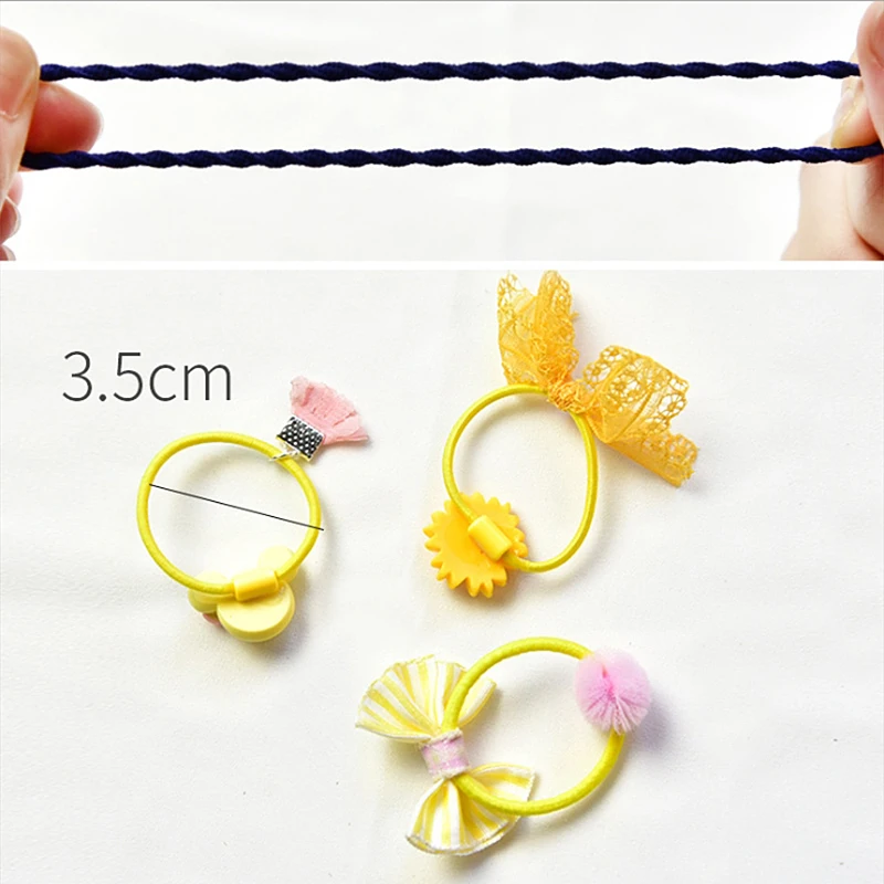 

5 set/lot Candy Color Bow Tie Hair Kids Circle Baby Head Rope Princess Headdress Hair Ornaments Hair Accessories Queenbaby