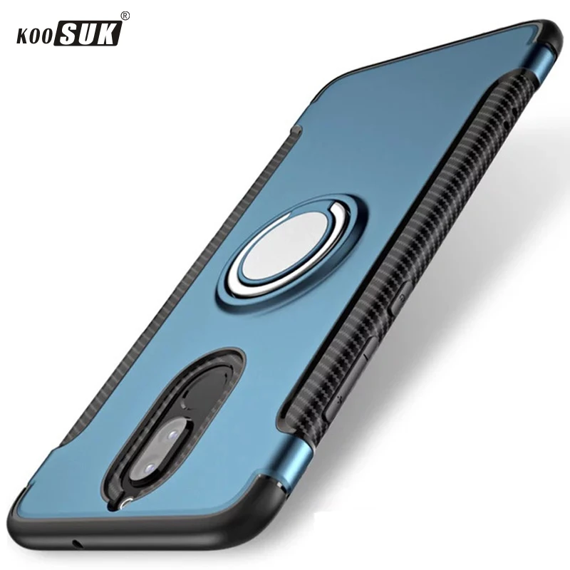Чехол для Huawei Nova 2i/Mate 10 lite/Honor 9i/G10 с металлическим кольцом армированная задняя