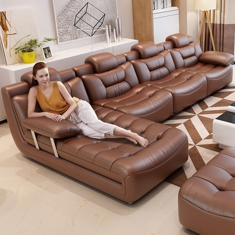 Диван из натуральной кожи easylife простая мебель для гостиной в современном стиле