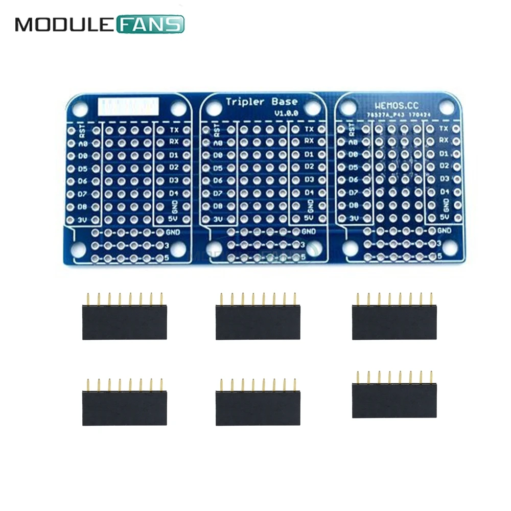 Для Wemos D1 Mini тройная розетка Базовая экранная плата NodeMCU совместимая с ESP8266