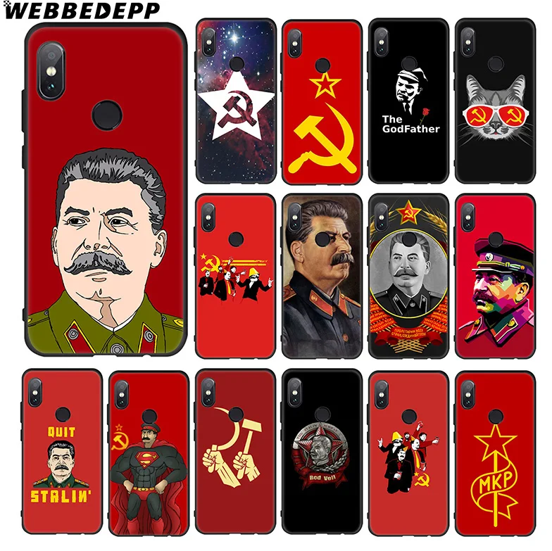 WEBBEDEPP Communist Party Stalin Soft Case for Xiaomi 9 8 SE 6 A1 A2 Lite MIA1 MIA2 MI8 MI6 MAX 3 POCOPHONE F1 |