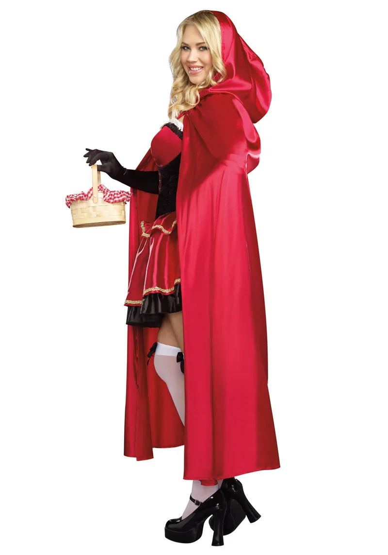 

High Quality Little Red Riding Hood Costume Party Adult Ladies Halloween Christmas Cosplay Fancy Dress M XL