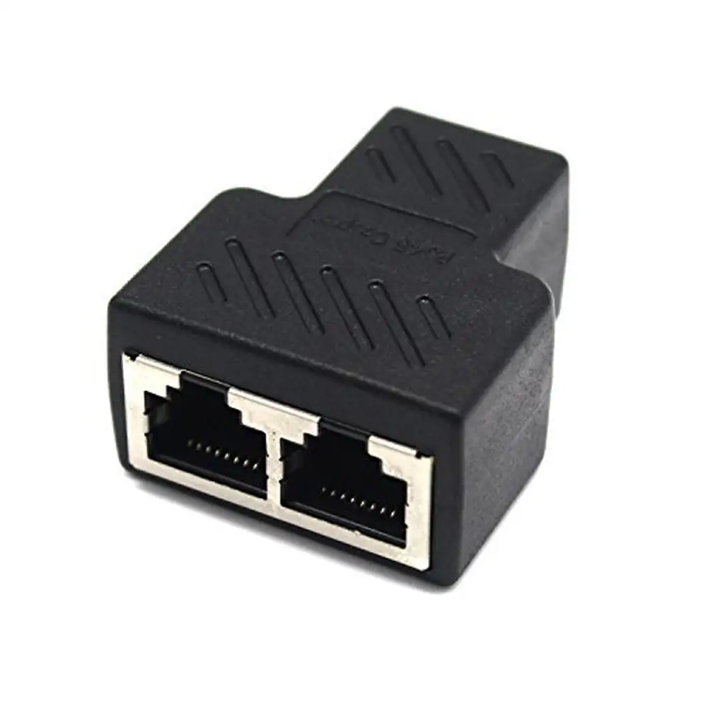 RJ45 Сплиттер Адаптер от 1 до 2 двойной женский порт CAT 5/CAT 6 LAN разъем Ethernet сетевой