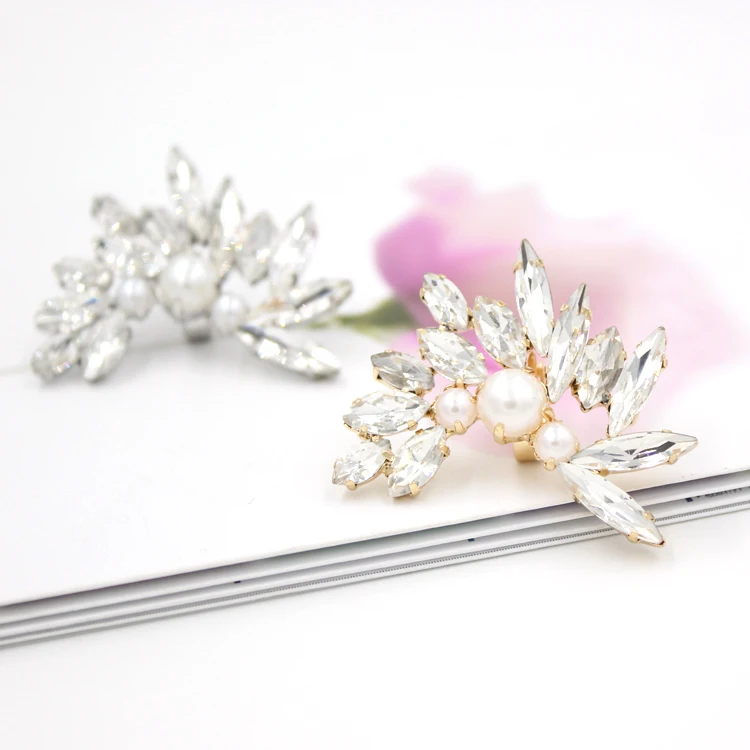 1 шт. серьги манжеты с кристаллами стразы жемчуг|rhinestone gems|cuff ringrhinestone fish |